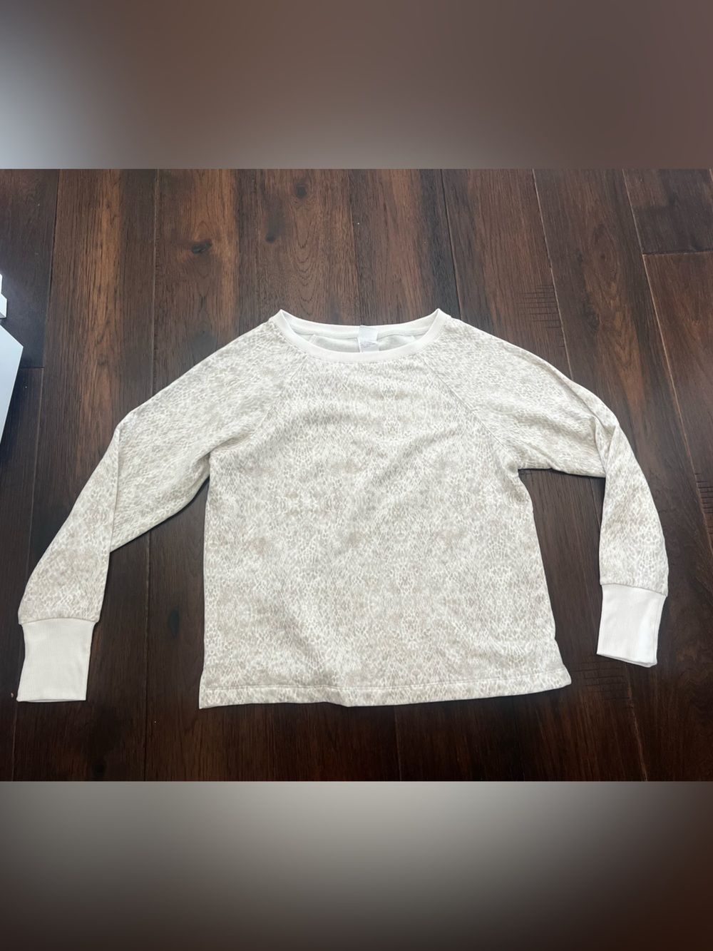 Women's Cream Heather patterned Pullover Sweater